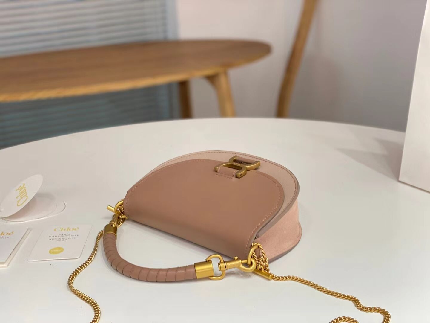 CHLOE Small leather shoulder bag CL225156 pink CHLOE Small leather shoulder bag CL225156 pink