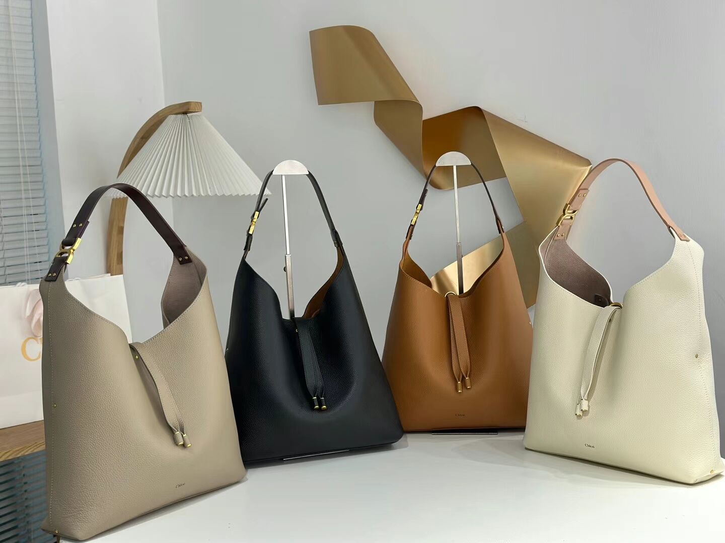 CHLOE leather shoulder bag CL224765 gray CHLOE leather shoulder bag CL224765 gray