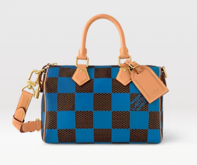 Louis Vuitton Speedy 25 Bandouliere Damier Pop N40585 Blue Louis Vuitton Speedy 25 Bandouliere Damier Pop N40585 Blue