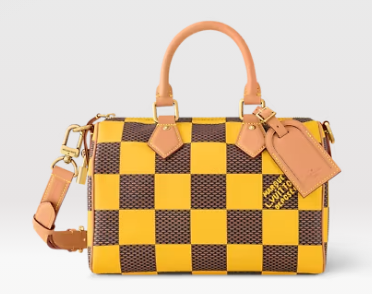 Louis Vuitton Speedy 25 Bandouliere Damier Pop N40585 Yellow Louis Vuitton Speedy 25 Bandouliere Damier Pop N40585 Yellow