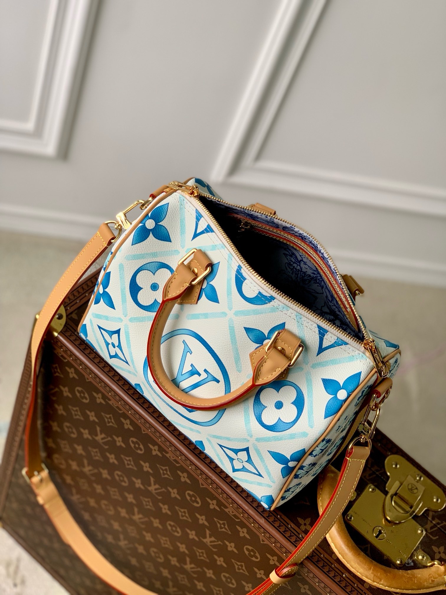 Louis Vuitton NEW Speedy Bandouliere 25 M11264 Lagoon Blue Louis Vuitton NEW Speedy Bandouliere 25 M11264 Lagoon Blue