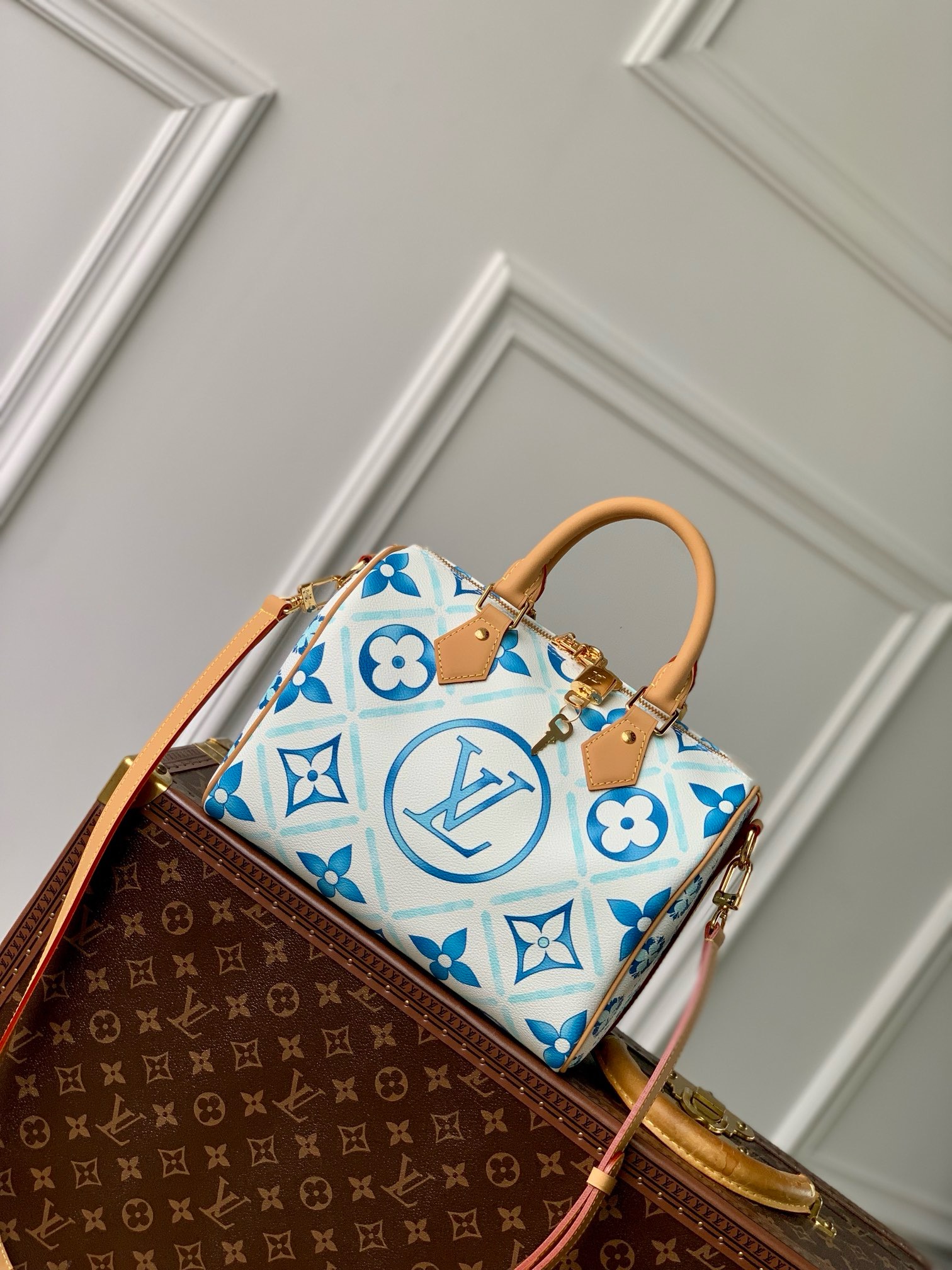 Louis Vuitton NEW Speedy Bandouliere 25 M11264 Lagoon Blue Louis Vuitton NEW Speedy Bandouliere 25 M11264 Lagoon Blue