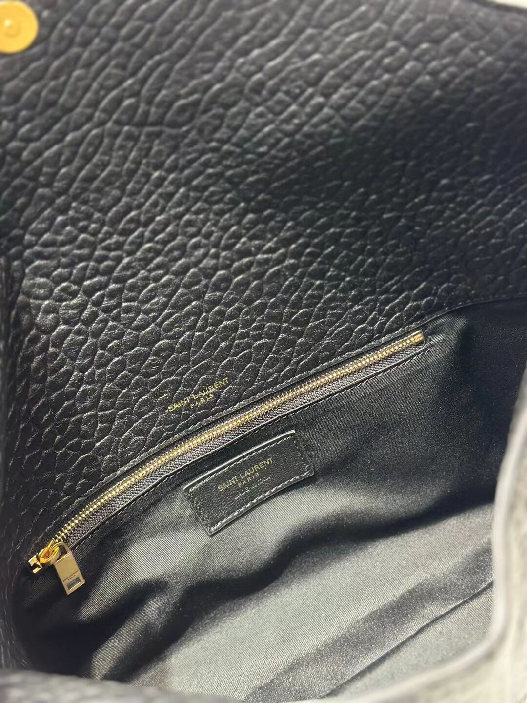 SAINT LAUREN CASSANDRE LARGE ENVELOPE POUCH IN LAMBSKIN 778181 BLACK SAINT LAUREN CASSANDRE LARGE ENVELOPE POUCH IN LAMBSKIN 778181 BLACK