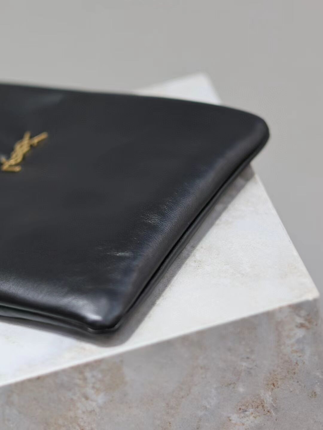 SAINT LAURENT CALYPSO LARGE POUCH IN LAMBSKIN 778943 black SAINT LAURENT CALYPSO LARGE POUCH IN LAMBSKIN 778943 black