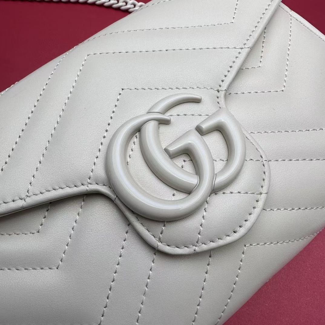 Gucci GG MARMONT SUPER MINI BAG 474575 White Gucci GG MARMONT SUPER MINI BAG 474575 White
