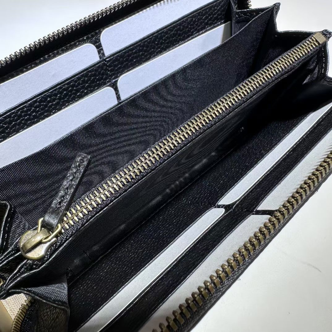 Gucci GG Marmont leather zip around wallet 750458 Black Gucci GG Marmont leather zip around wallet 750458 Black