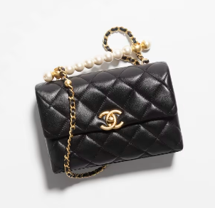 Chanel MINI FLAP BAG WITH TOP HANDLE AS5001 black Chanel MINI FLAP BAG WITH TOP HANDLE AS5001 black