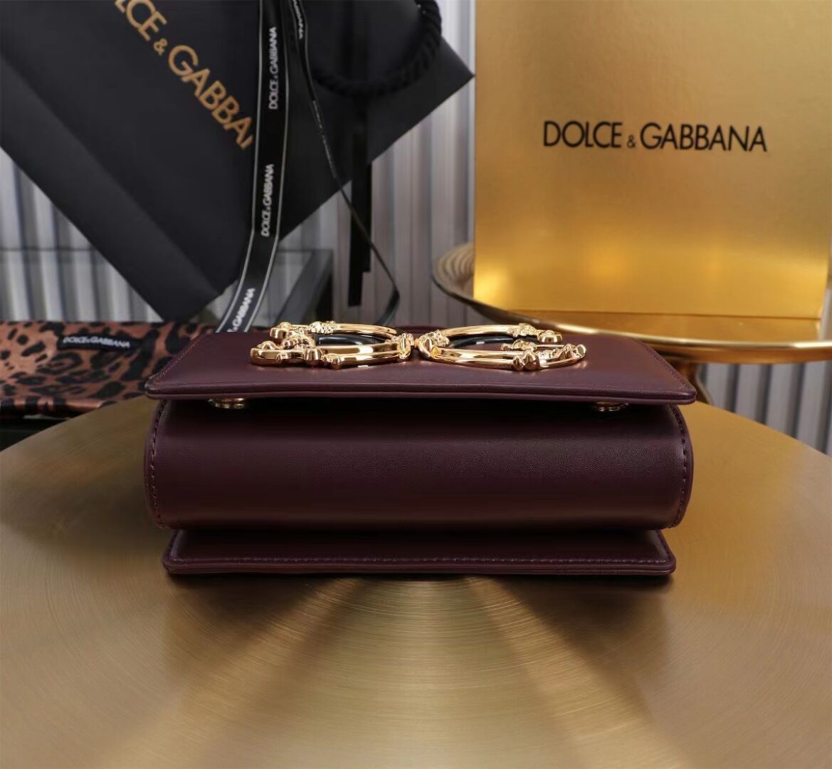 Dolce & Gabbana leather Shoulder Bag G6504 Burgundy Dolce & Gabbana leather Shoulder Bag G6504 Burgundy