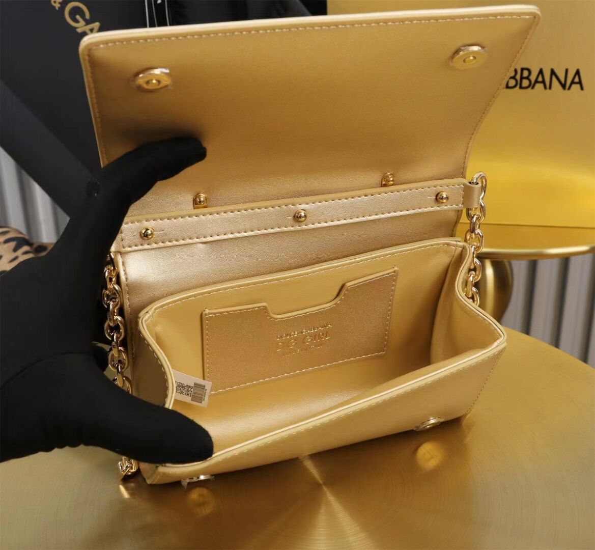 Dolce & Gabbana leather Shoulder Bag G6504 gold Dolce & Gabbana leather Shoulder Bag G6504 gold