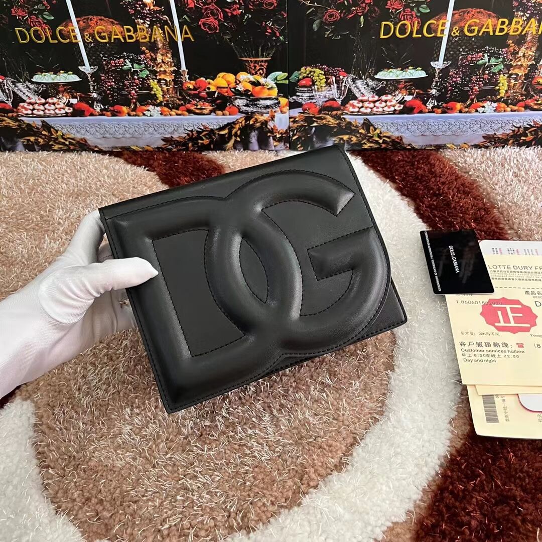 Dolce & Gabbana leather Shoulder Bag G6551 black Dolce & Gabbana leather Shoulder Bag G6551 black