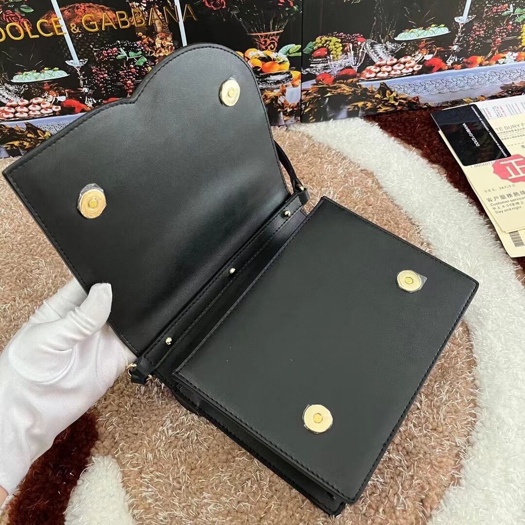 Dolce & Gabbana leather Shoulder Bag G6551 black Dolce & Gabbana leather Shoulder Bag G6551 black