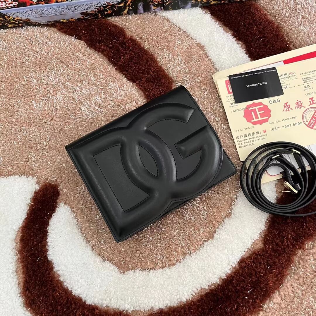 Dolce & Gabbana leather Shoulder Bag G6551 black Dolce & Gabbana leather Shoulder Bag G6551 black