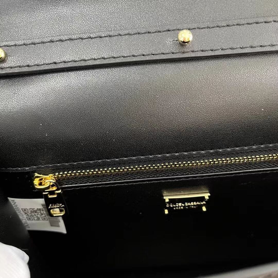 Dolce & Gabbana leather Shoulder Bag G6551 black Dolce & Gabbana leather Shoulder Bag G6551 black
