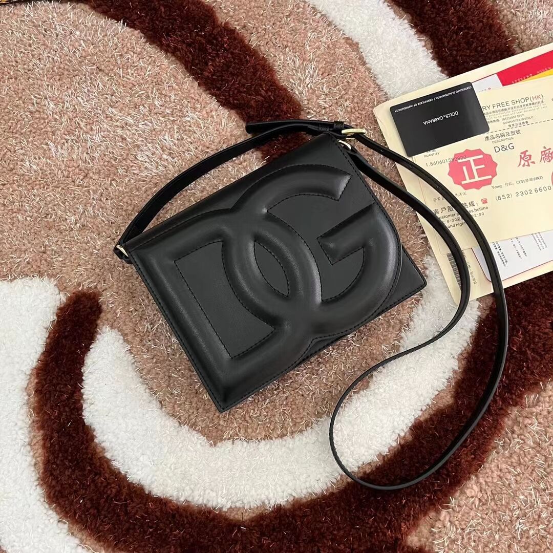 Dolce & Gabbana leather Shoulder Bag G6551 black Dolce & Gabbana leather Shoulder Bag G6551 black