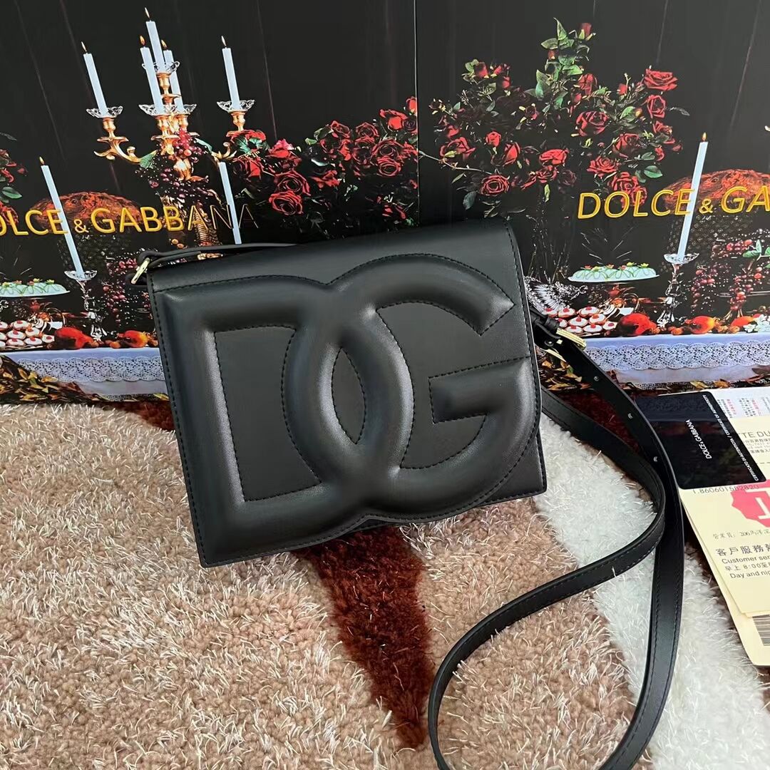 Dolce & Gabbana leather Shoulder Bag G6551 black Dolce & Gabbana leather Shoulder Bag G6551 black