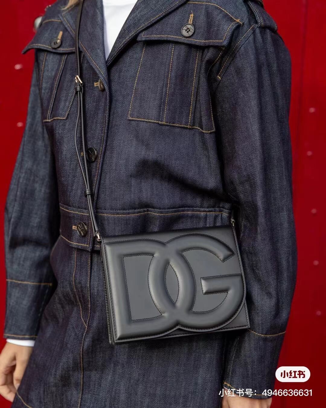 Dolce & Gabbana leather Shoulder Bag G6551 black Dolce & Gabbana leather Shoulder Bag G6551 black