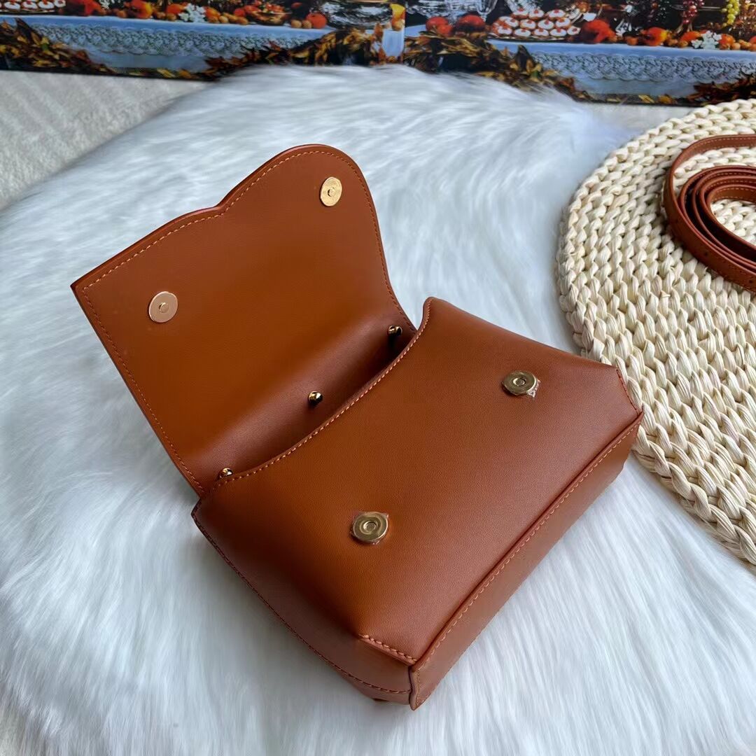 Dolce & Gabbana leather bag G6002 brown Dolce & Gabbana leather bag G6002 brown
