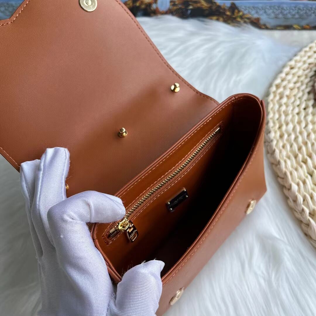 Dolce & Gabbana leather bag G6002 brown Dolce & Gabbana leather bag G6002 brown