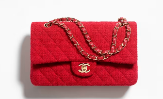 Chanel CLASSIC 11.12 HANDBAG Wool Tweed & Gold-Tone Metal A01112 Red Chanel CLASSIC 11.12 HANDBAG Wool Tweed & Gold-Tone Metal A01112 Red