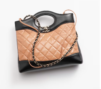 CHANEL 31 MINI SHOPPING BAG AS4133 Dark Beige & Black CHANEL 31 MINI SHOPPING BAG AS4133 Dark Beige & Black