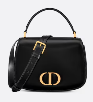 Dior Medium 30 Montaigne Avenue Top Handle Bag Ribbed Calfskin M9371UN black Dior Medium 30 Montaigne Avenue Top Handle Bag Ribbed Calfskin M9371UN black