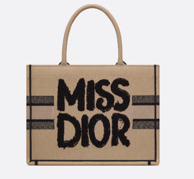 Medium Dior Book Tote Beige and Black Miss Dior Graffiti Embroidery M1296ZEZ Medium Dior Book Tote Beige and Black Miss Dior Graffiti Embroidery M1296ZEZ