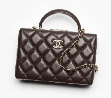 CHANEL SMALL BOX BAG AS5167 Dark Brown CHANEL SMALL BOX BAG AS5167 Dark Brown