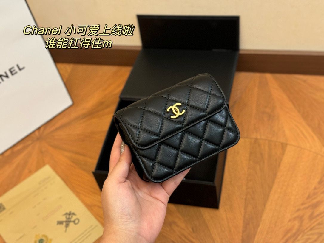 Chanel Flap Lambskin mini Shoulder Bag Ap1628 black Chanel Flap Lambskin mini Shoulder Bag Ap1628 black
