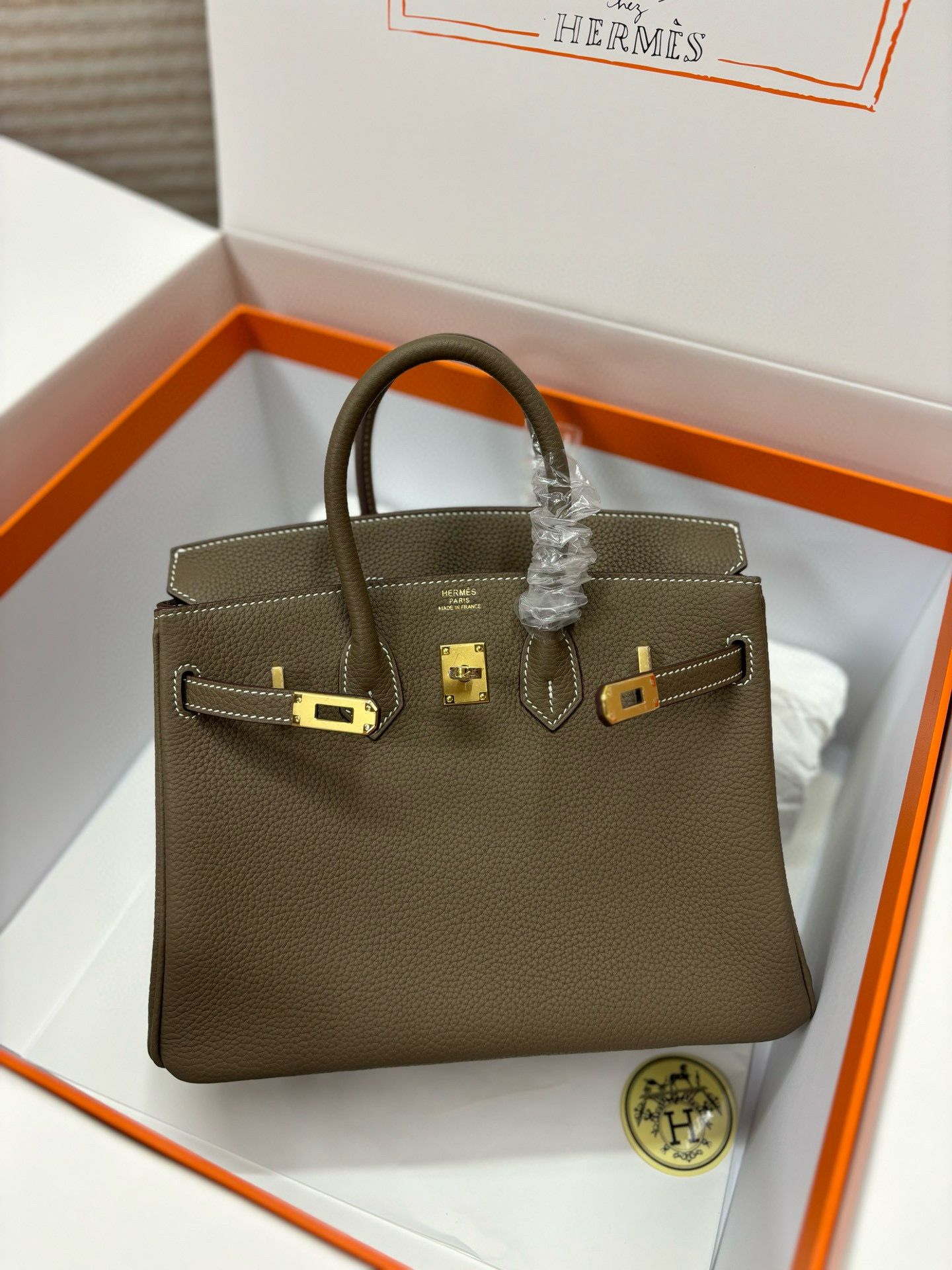 Hermes Birkin 40CM Original Togo Leather Bag 70659 Elephant Gray Hermes Birkin 40CM Original Togo Leather Bag 70659 Elephant Gray