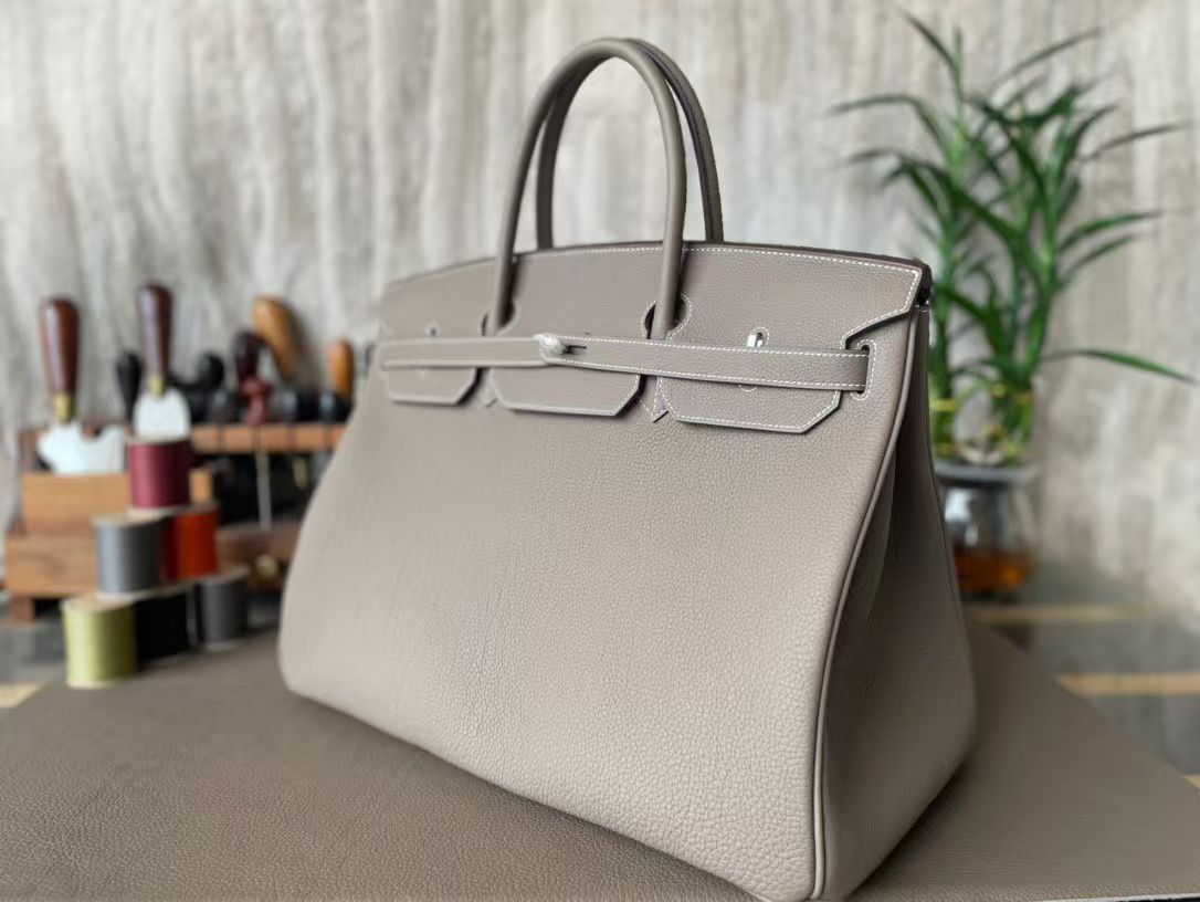 Hermes Birkin 40CM Original Togo Leather Bag 70659 Gray Hermes Birkin 40CM Original Togo Leather Bag 70659 Gray