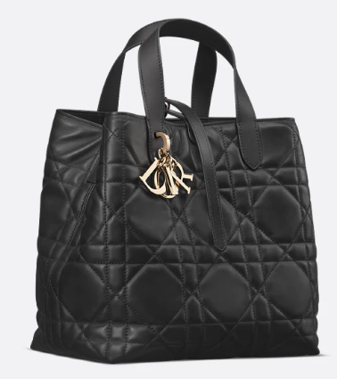 Medium Dior Toujours Vertical Tote Bag Macrocannage Calfskin M2836OSNW black Medium Dior Toujours Vertical Tote Bag Macrocannage Calfskin M2836OSNW black