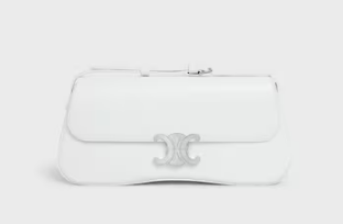 Celine MEDIUM CELINE LOLA BAG IN SHINY CALFSKIN 115533 WHITE