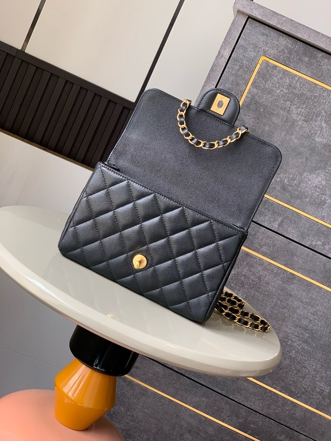 Chanel  Grained Calfskin Shoulder Bag AS5330 black