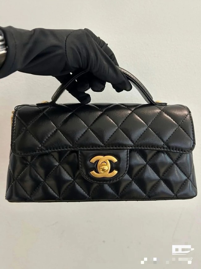 Chanel MINI FLAP BAG WITH TOP HANDLE AS5354 black