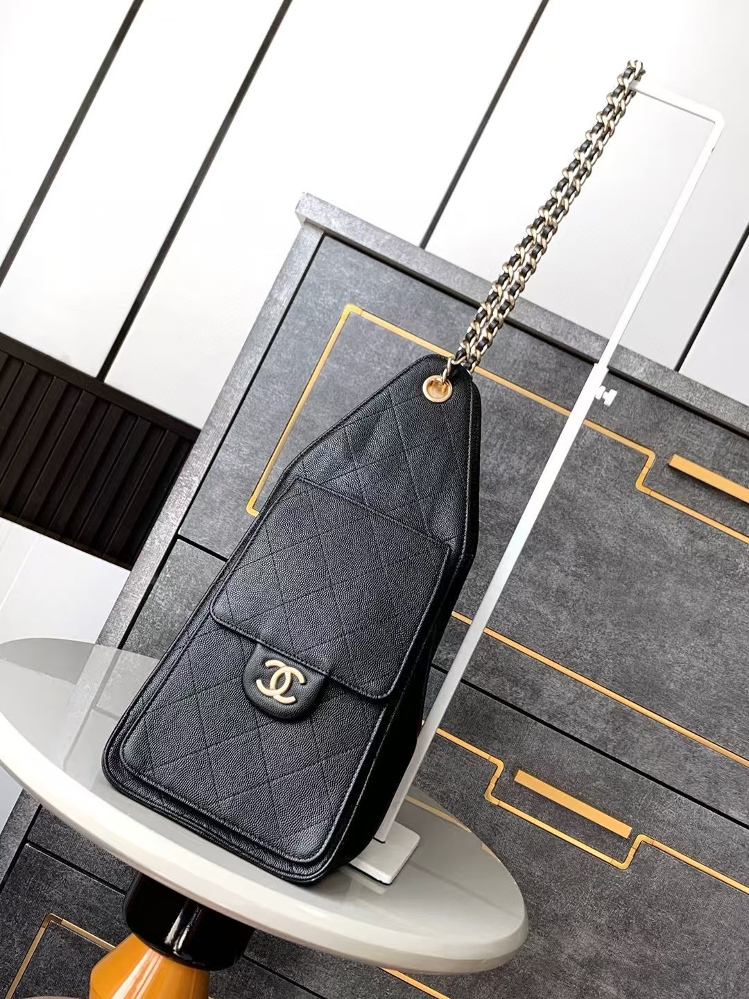 Chanel Grained Calfskin HOBO BAG AS5311 black