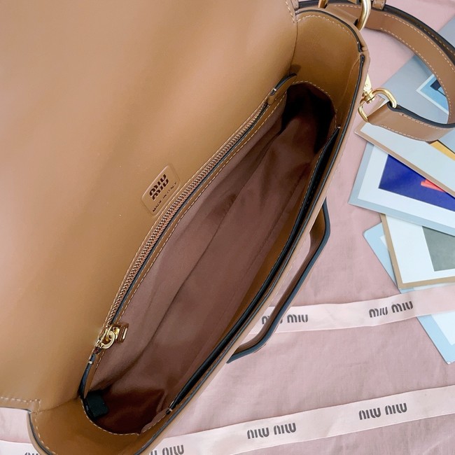 MIU MIU Leather Shoulder Bags 5BD270 Camel