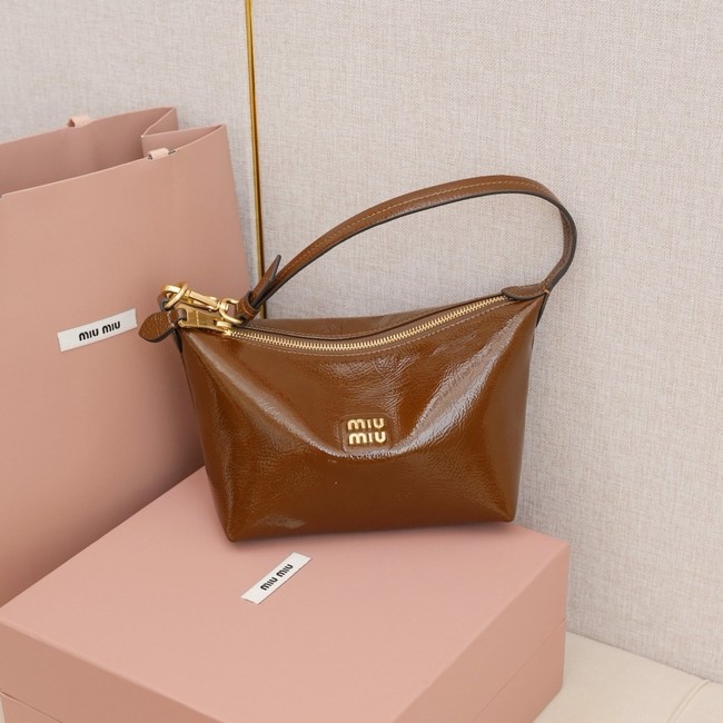 MIU MIU Leather Shoulder Bags 5NE841 Camel