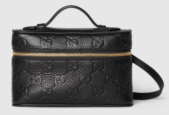 GUCCI GG EMBLEM SUPER MINI BAG 815949 black