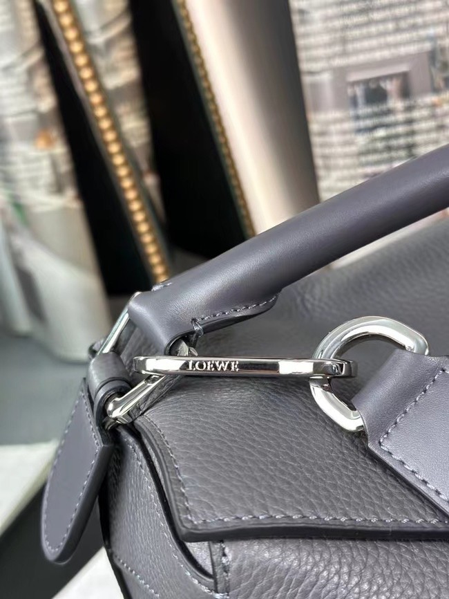 Loewe Large grainy cowhide leather Puzzle bag 231095 dark gray