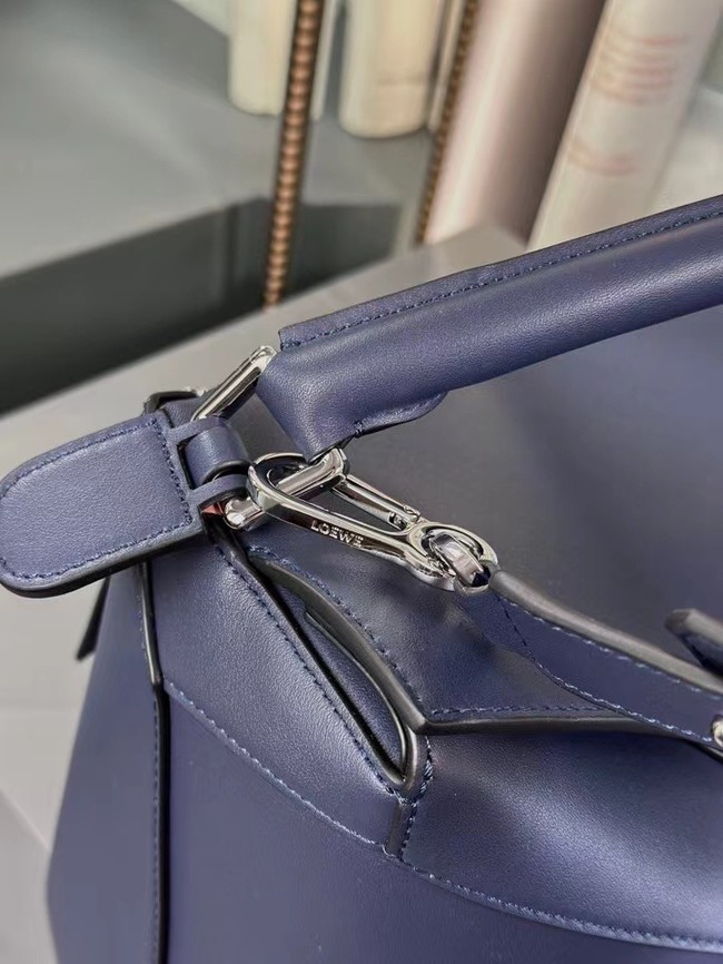 Loewe Large grainy cowhide leather Puzzle bag 242488 dark blue