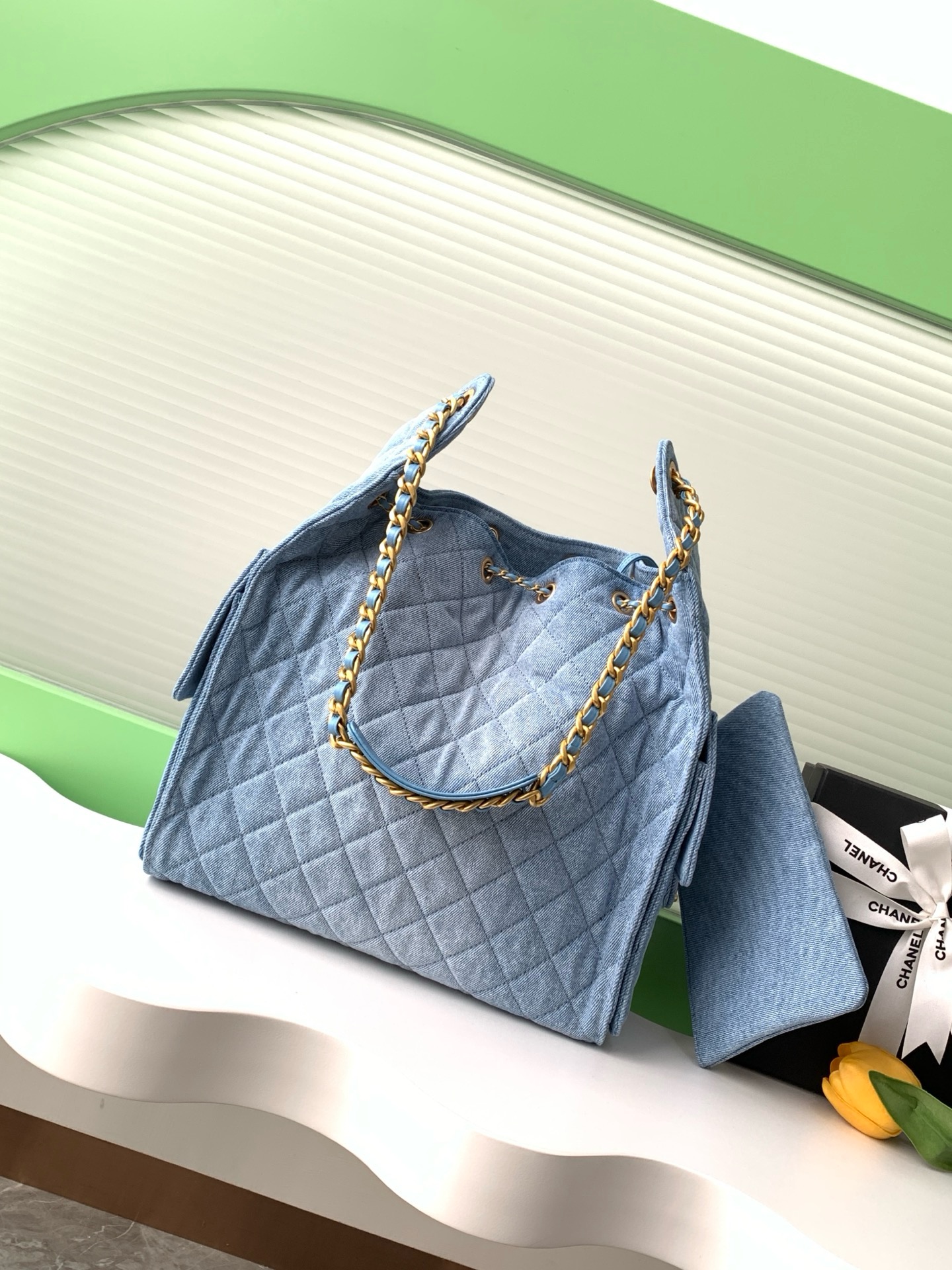 Chanel Denim HOBO BAG AS5231 blue
