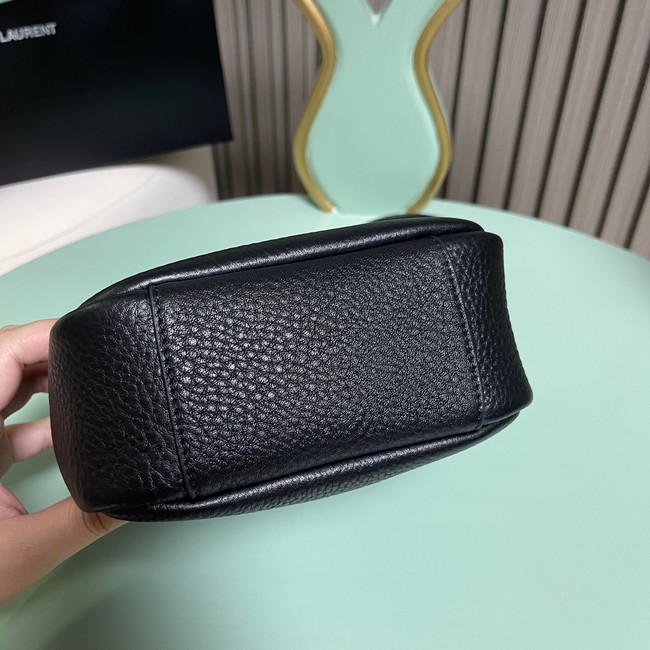 SAINT LAURENT LE 5 A 7 SUPPLE BABY IN GRAINED LEATHER 809461 black