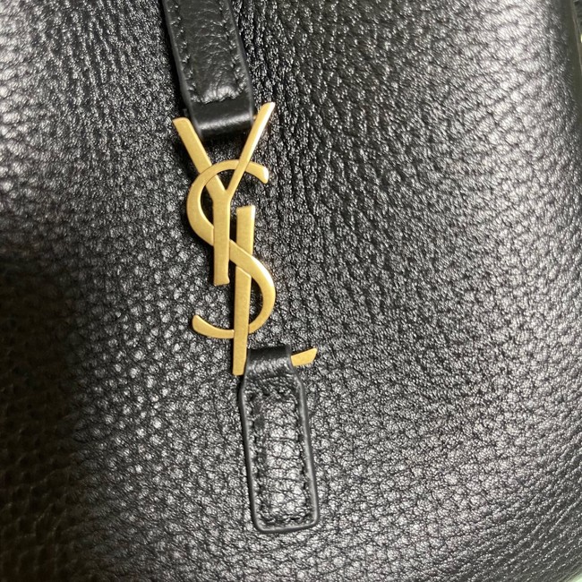 SAINT LAURENT LE 5 A 7 SUPPLE BABY IN GRAINED LEATHER 809461 black