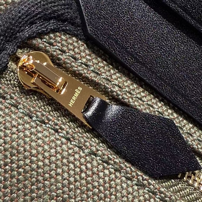 Hermes mini Herbag 20CM Original Canvas Leather & Calfskin 48888-3