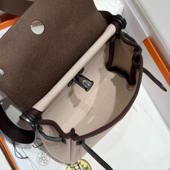 Hermes mini Herbag 20CM Original Canvas Leather & Calfskin 48888-5