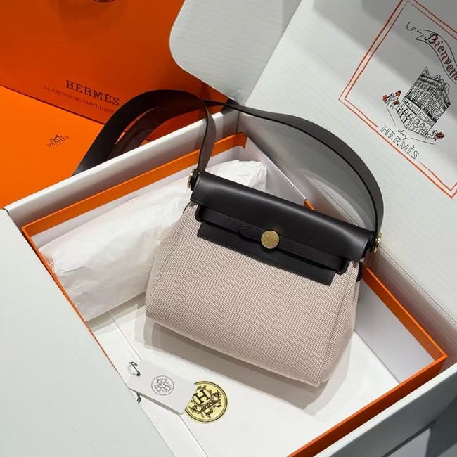 Hermes mini Herbag 20CM Original Canvas Leather & Calfskin 48888-6