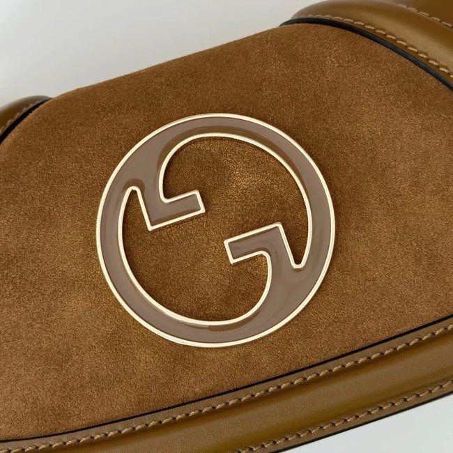 GUCCI BLONDIE SMALL SHOULDER BAG suede 815711 brown