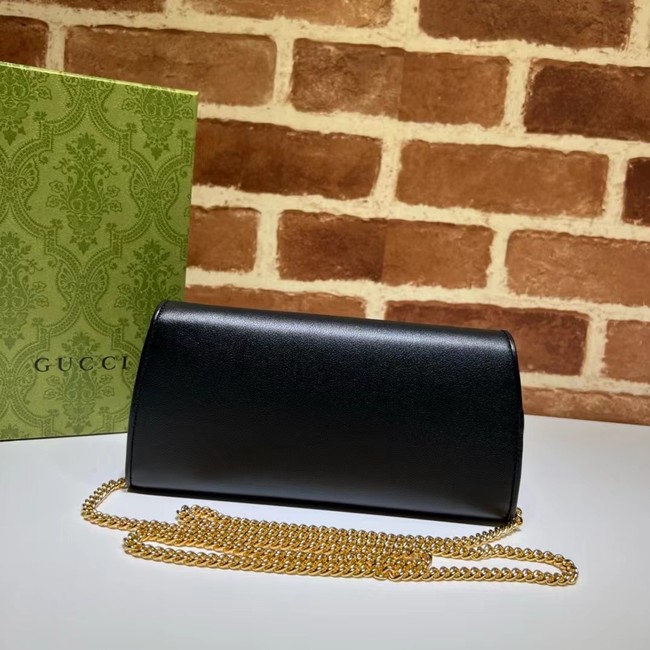 GUCCI BLONDIE WALLET ON CHAIN 725215 black