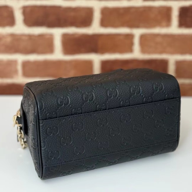 GUCCI GG EMBLEM MEDIUM BOSTON BAG 815255 black