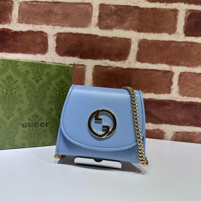 Gucci Blondie card case wallet GG 725219 blue